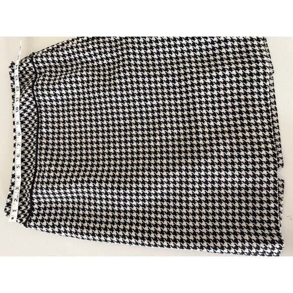 Alex Marie Women's Classic Houndstooth Black Plaid Pencil Wool Blend Skirt 4 - Picture 5 of 5